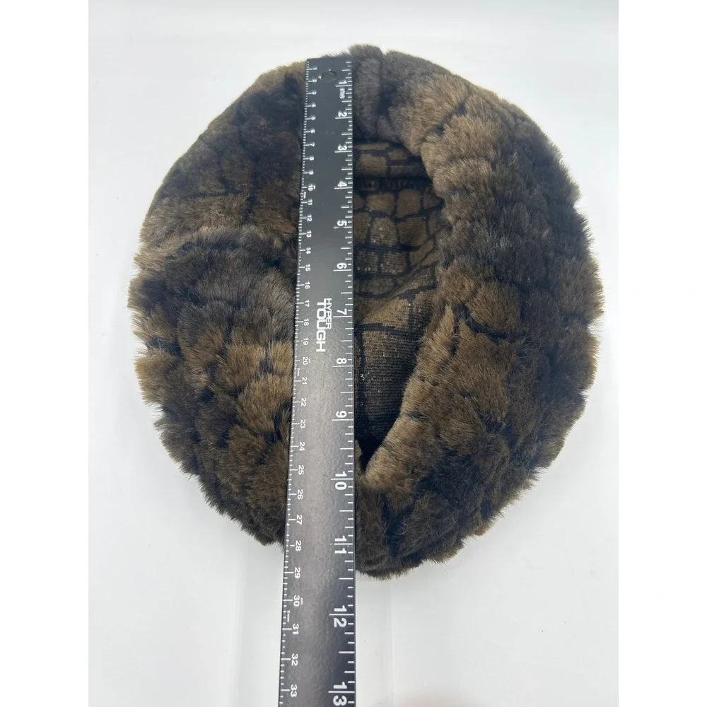 Vintage Preston & York Brown Faux Fur Hat Made in Canada 90s Winter Glam Luxe